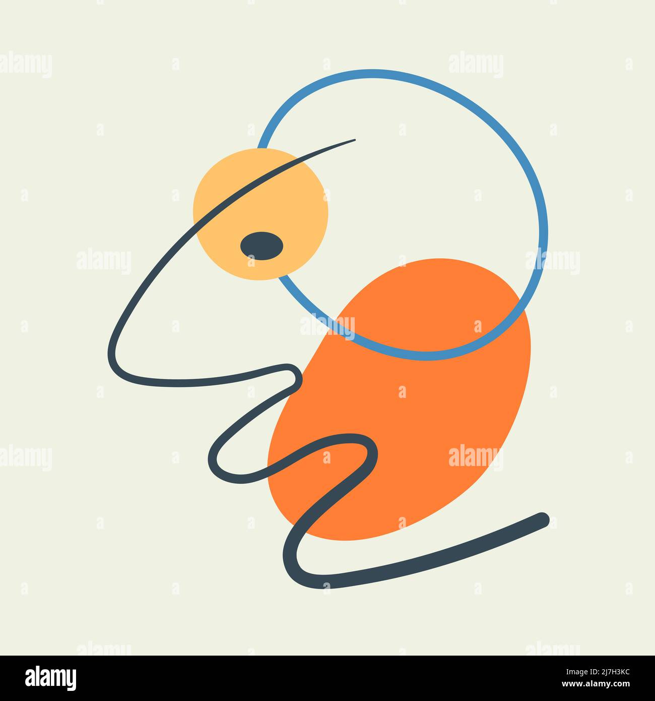 Abstract modern face portrait Stock Vector