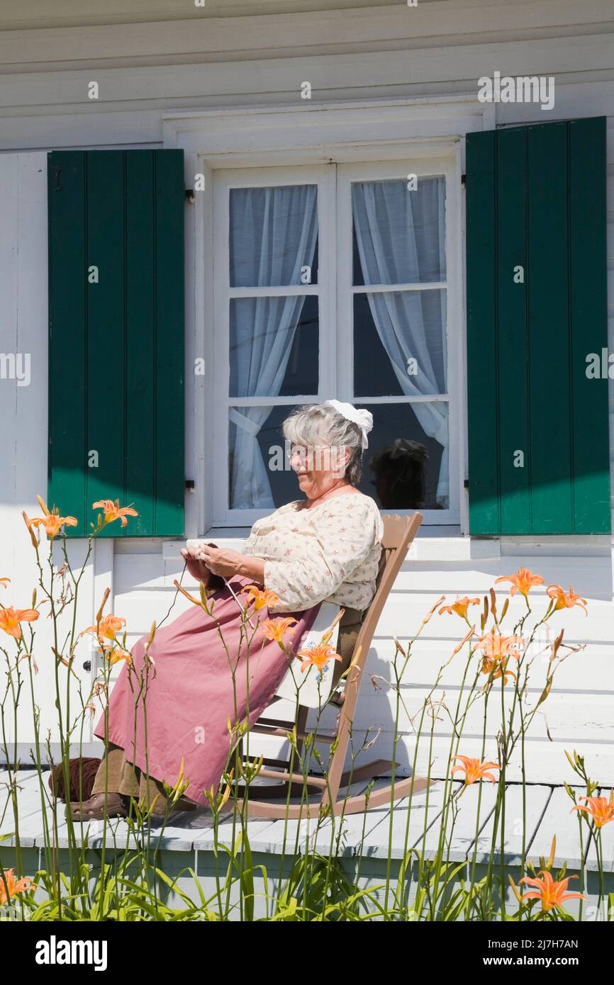 Old woman on veranda hi-res stock photography and images - Alamy
