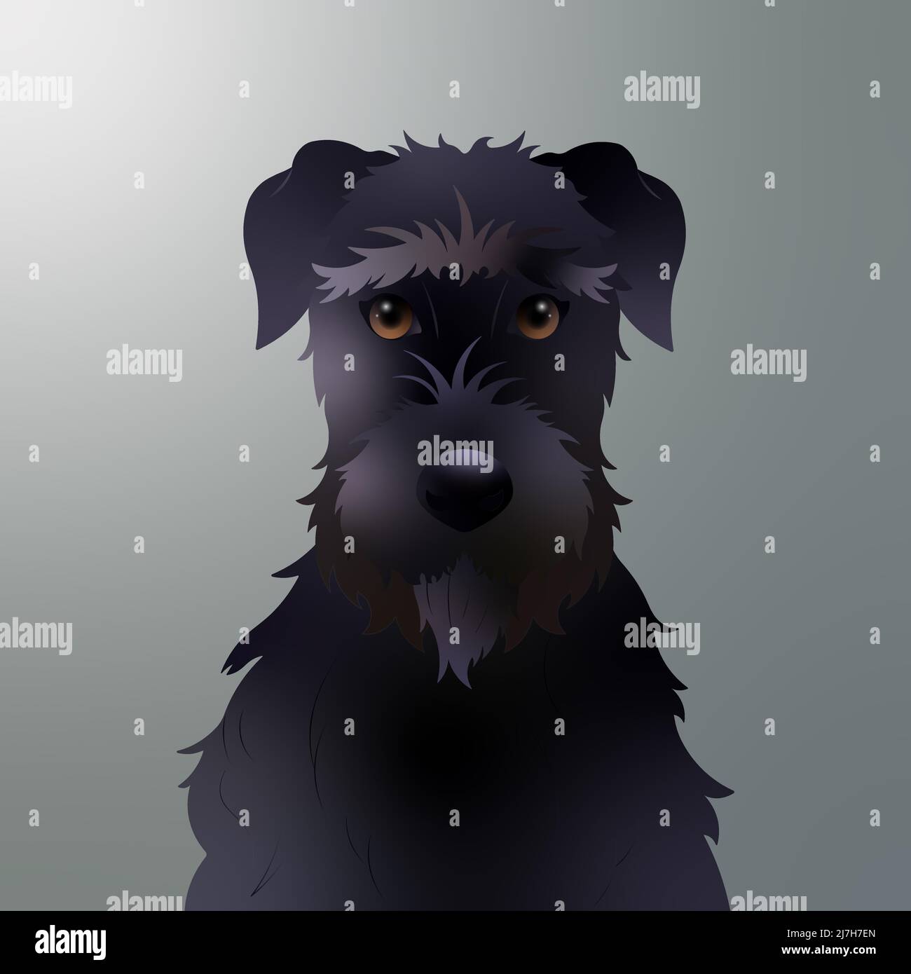 Irish wolfhound. Poster with dog on background Stock Vector