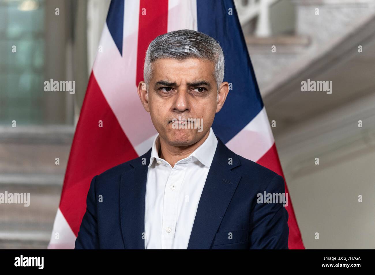 New York, NY May 9, 2022 Mayor of London Sadiq Khan attends joint