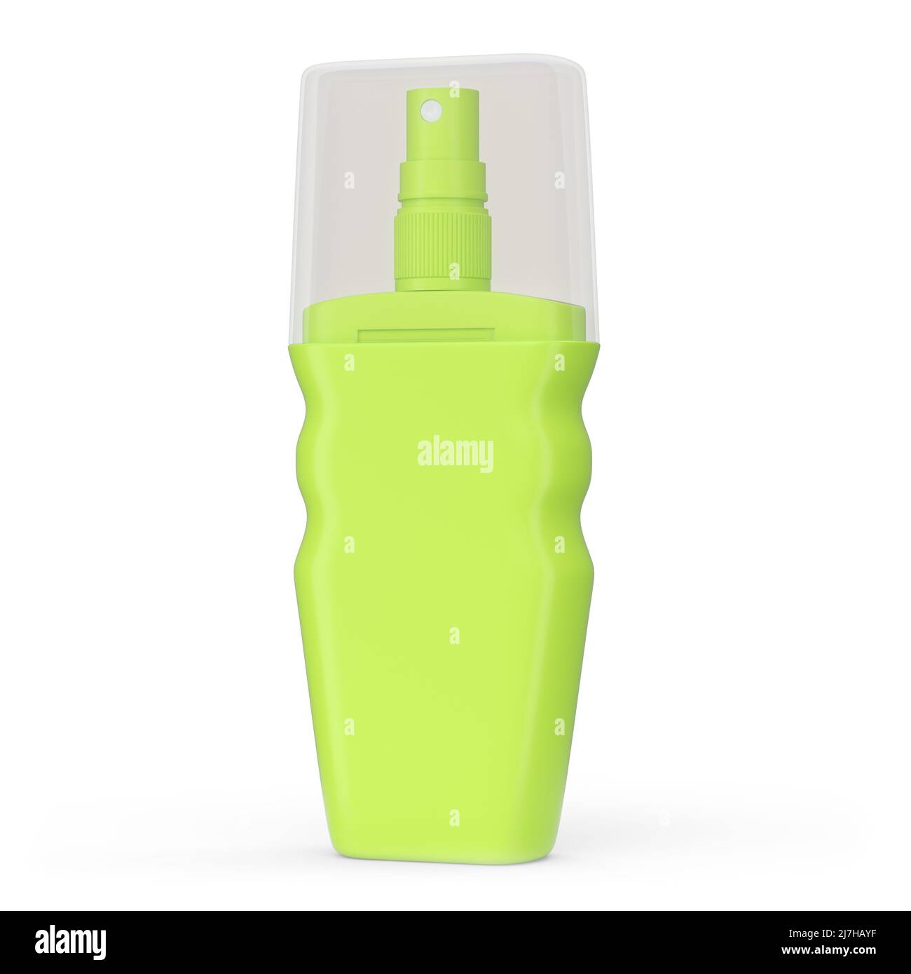 Green sunscreens bottle or sunblock cream tube isolated on white ...