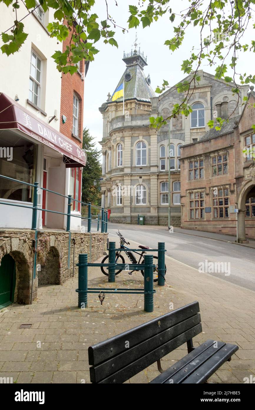 Around Tiverton a small town in Devon The Town Hall UK. The Town Hall. Stock Photo