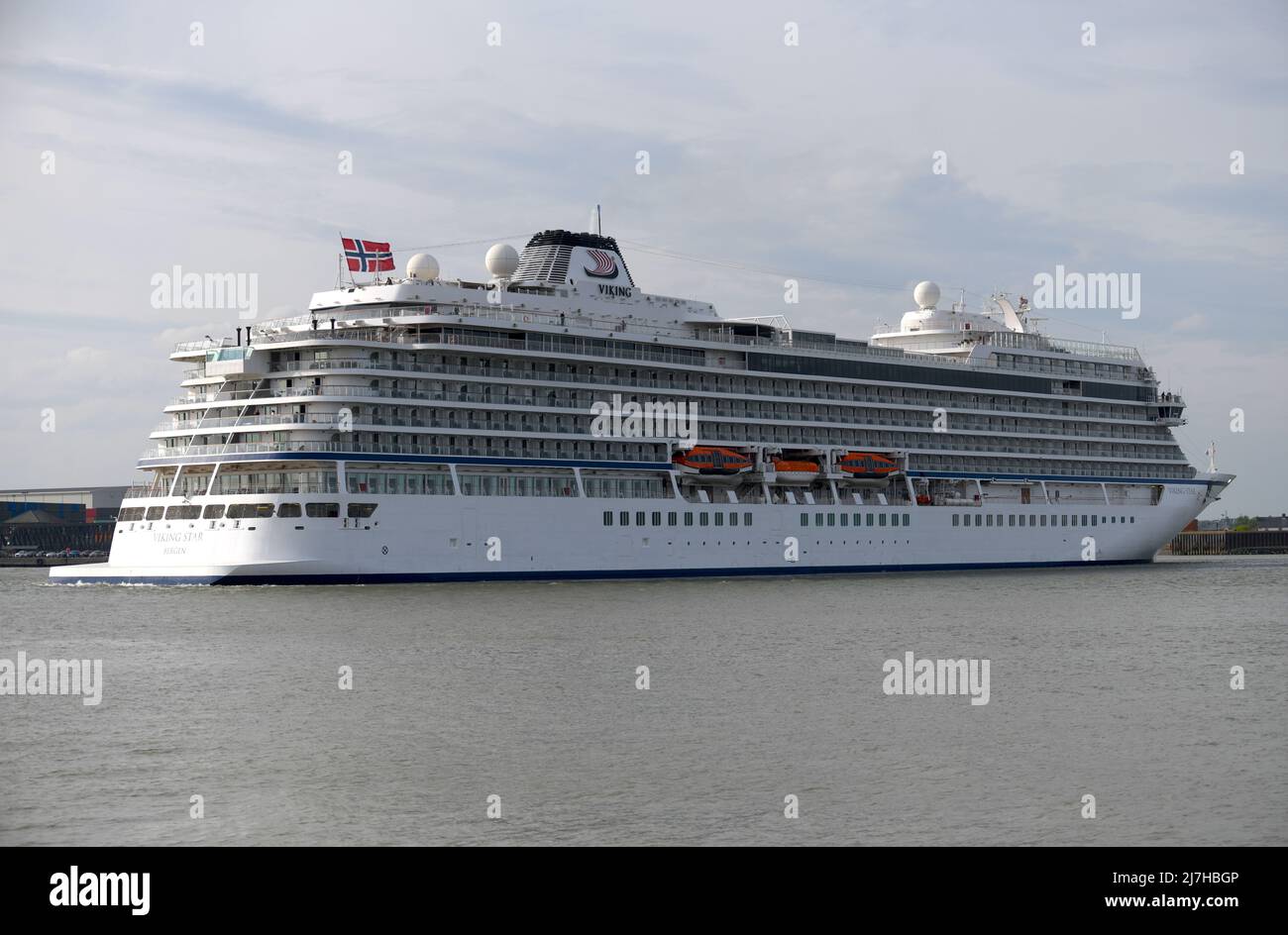 09/05/2022 Tilbury UK Luxury cruise ship Viking Star sailed from London