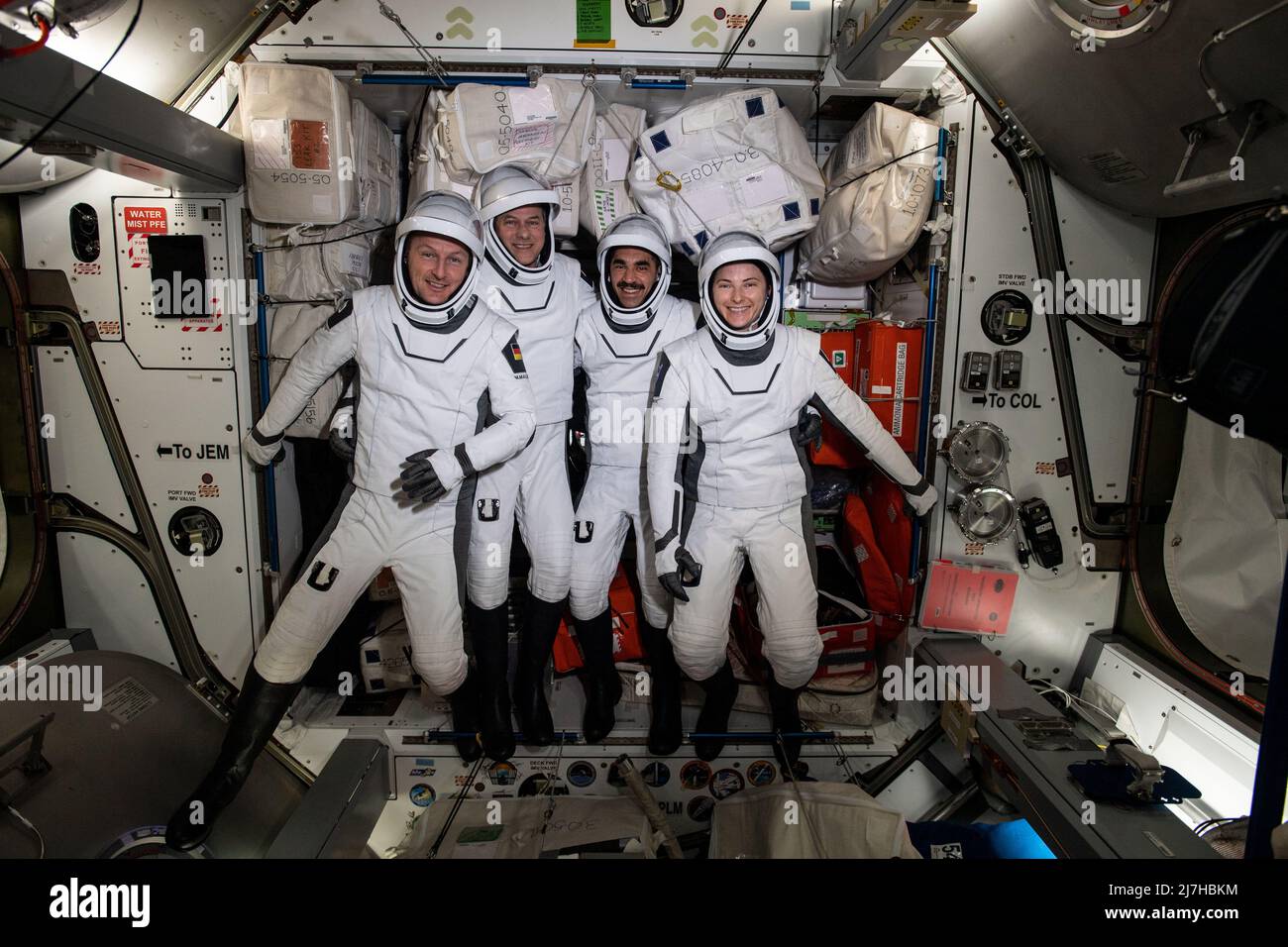 USA. 21st Apr, 2022. The four commercial crew astronauts representing ...
