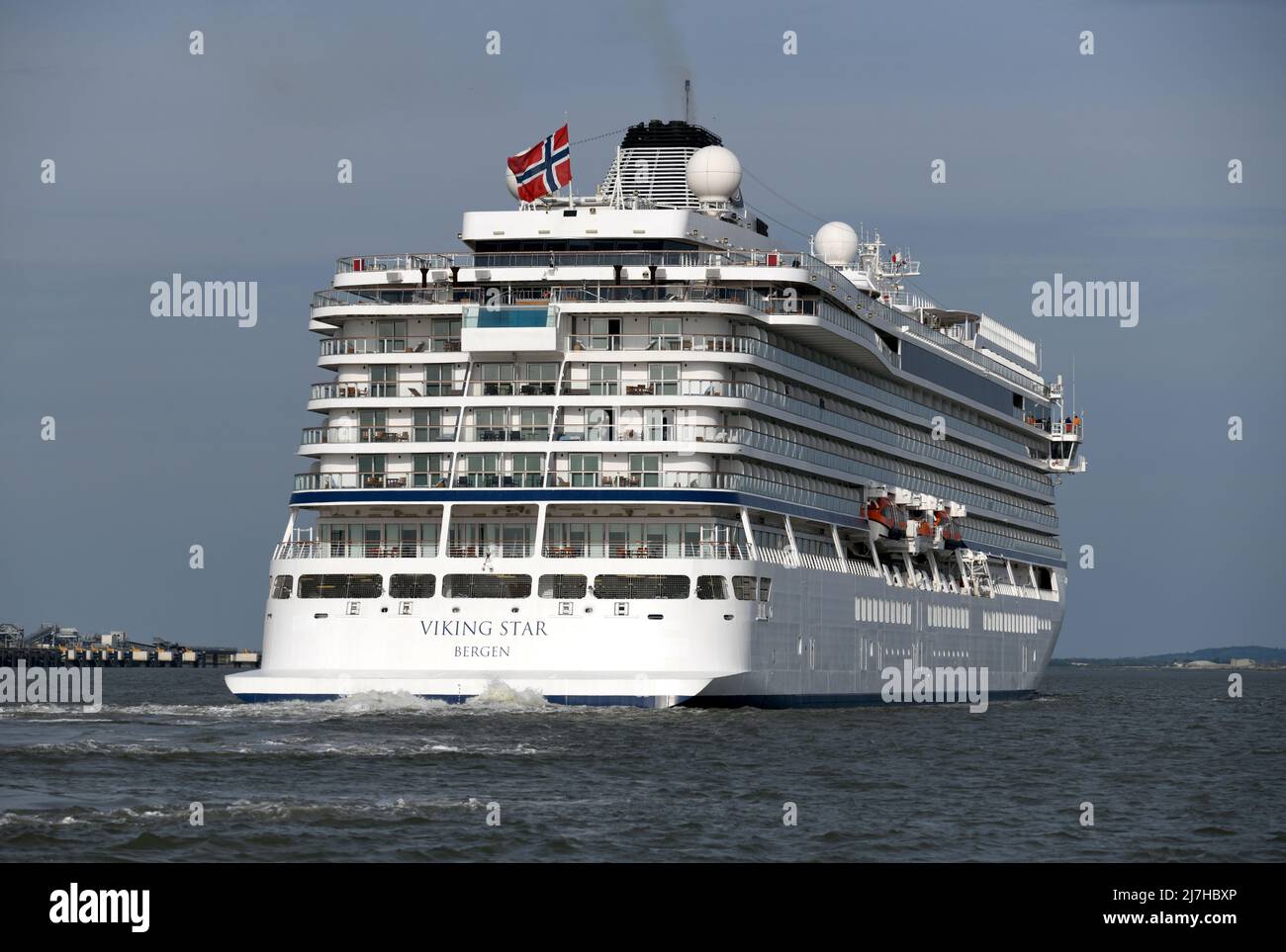 09/05/2022 Tilbury UK Luxury cruise ship Viking Star sailed from London