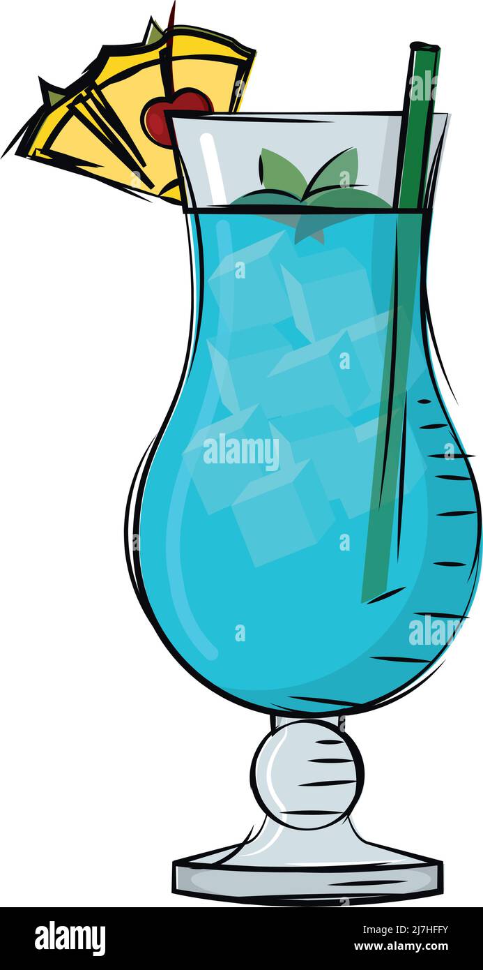 Isolated pineapple cocktail vector illustration Stock Vector Image