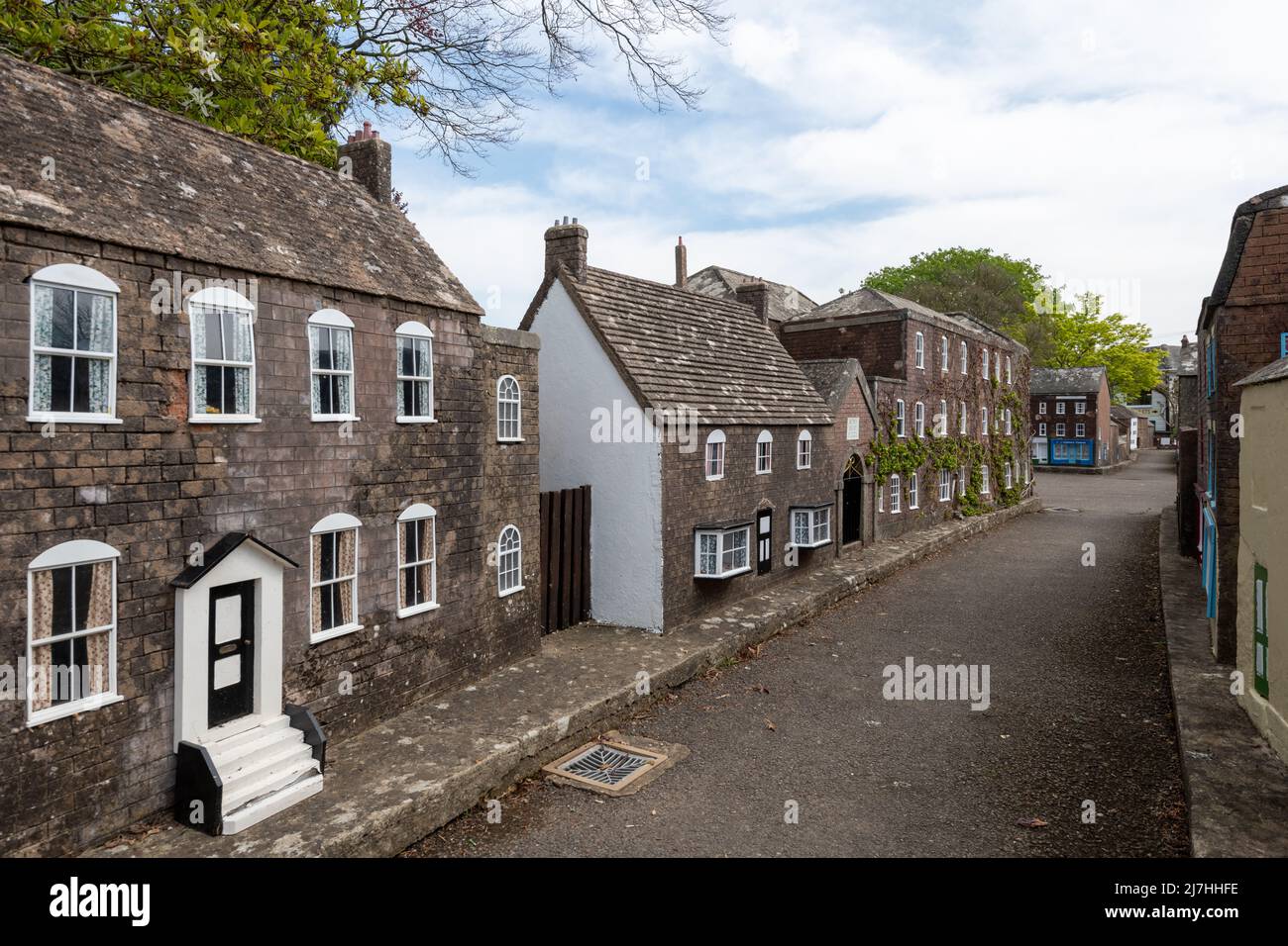 Wimborne.Dorset.United Kingdom.April 20tth 2022.View of a street in