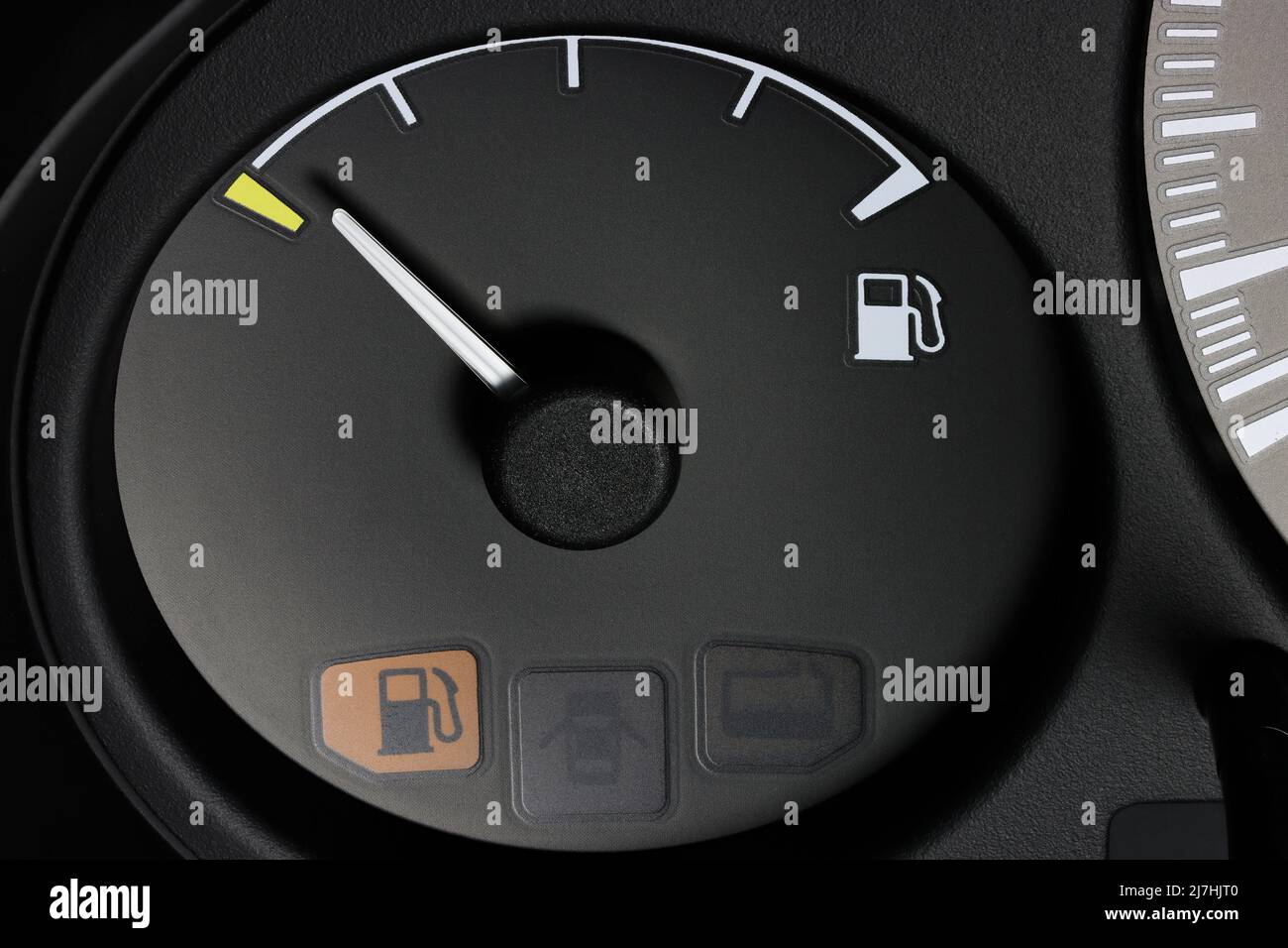 fuel gauge in car dashboard empty Stock Photo Alamy