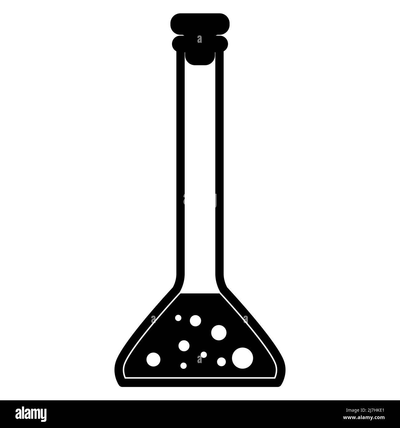 Chemical test tube vector icon set minimalist simple flat illustration