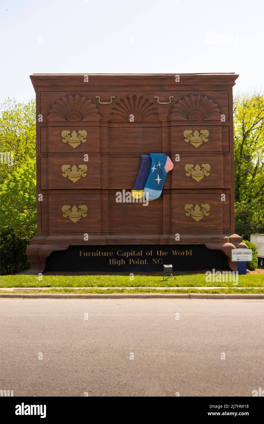 Worlds largest chest of drawers in High Point North Carolina Stock