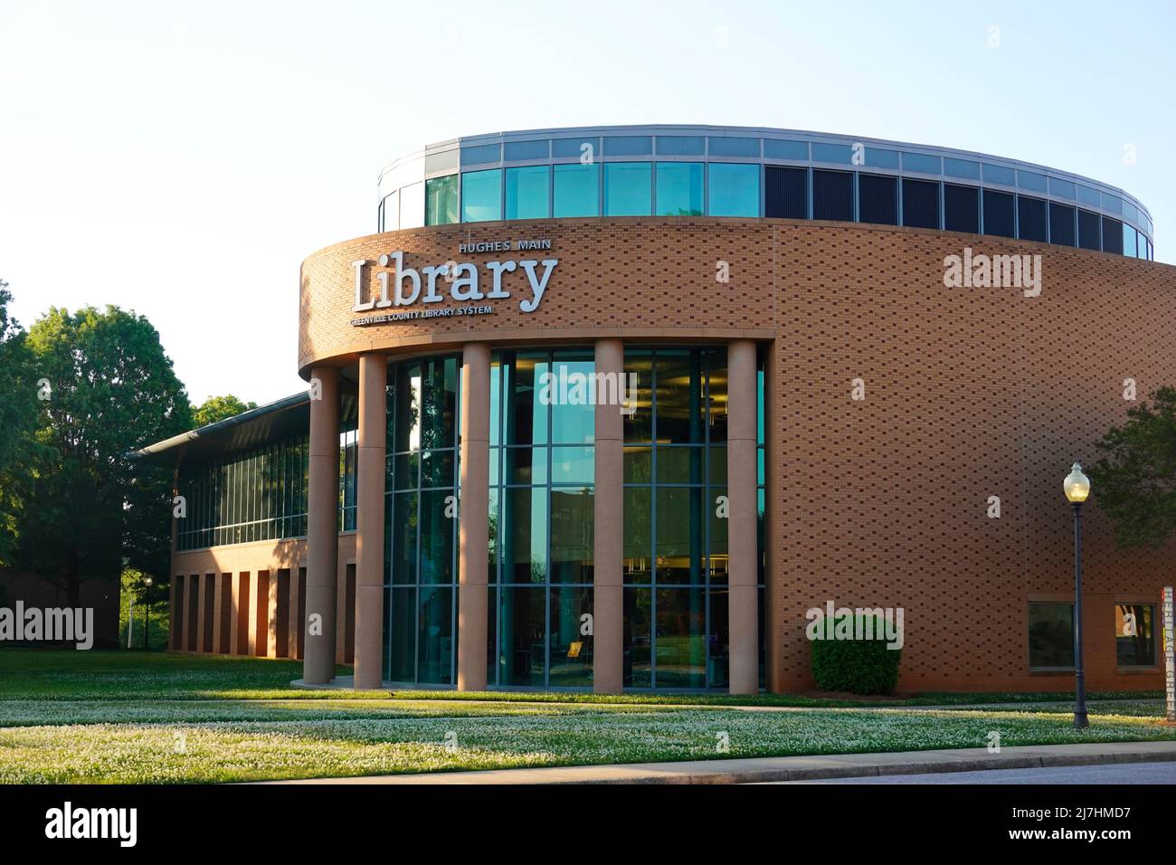 Hughes main library building in Greenville SC Stock Photo