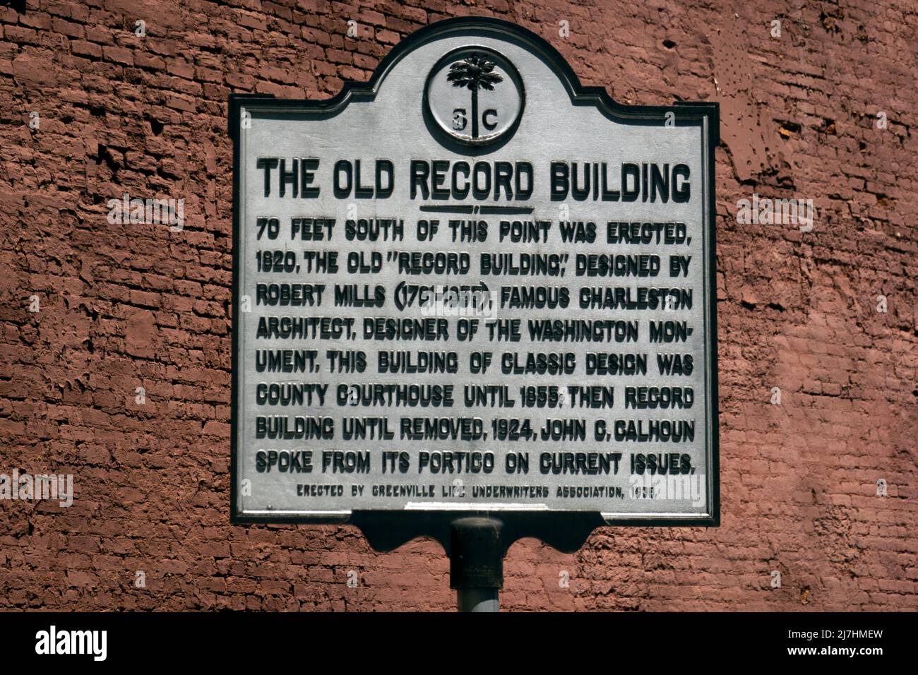 Historical marker plaque sign information info hires stock photography