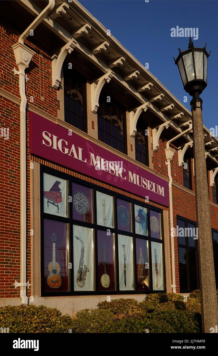 Sigal Music Museum sign in Greenville South Carolina Stock Photo
