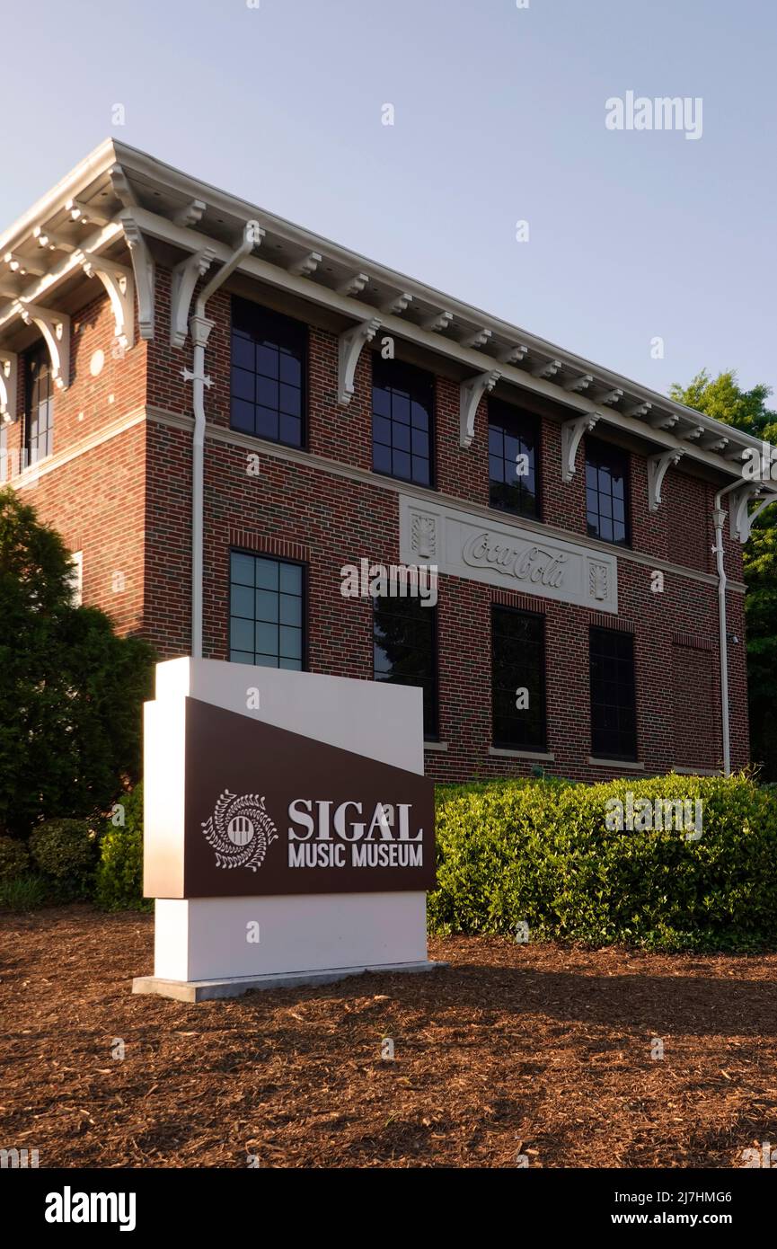 Sigal Music Museum sign in Greenville South Carolina Stock Photo