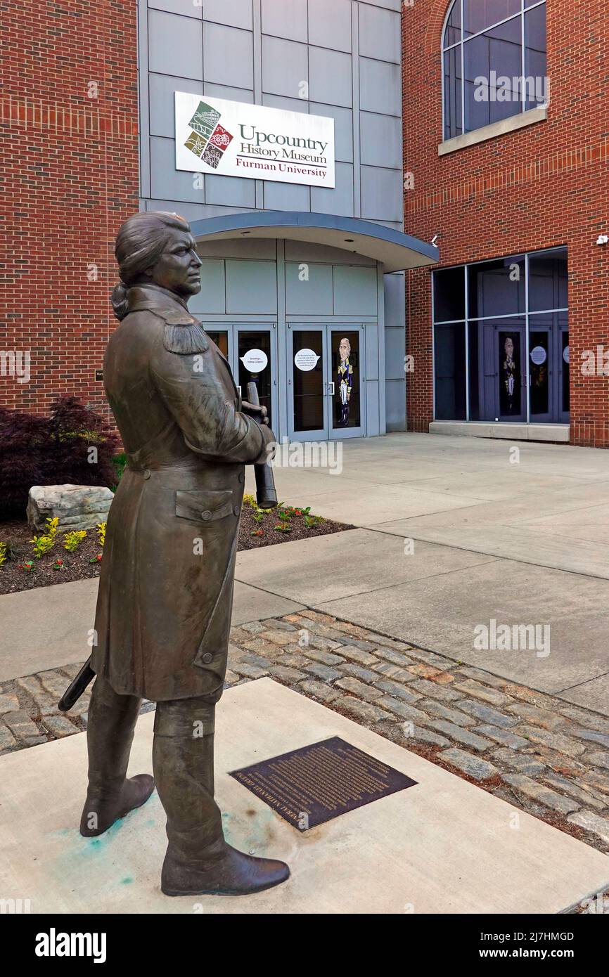 Nathanael Greene statue in front of the Upcountry History Museum at the Heritage Green cultural