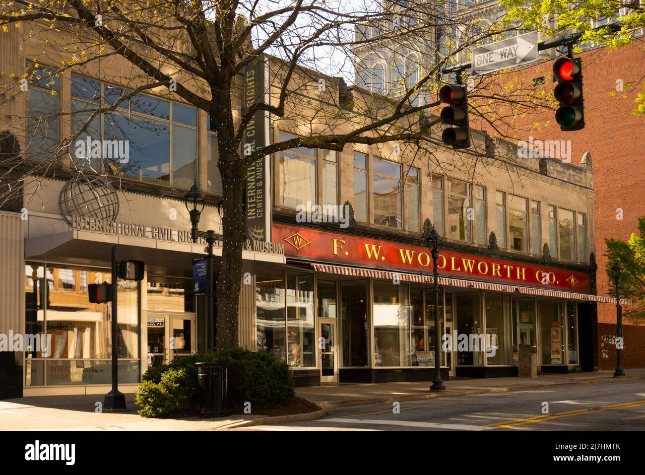 International Civil Rights Center and Museum in the Woolworth company building Greensboro North Carolina Stock Photo