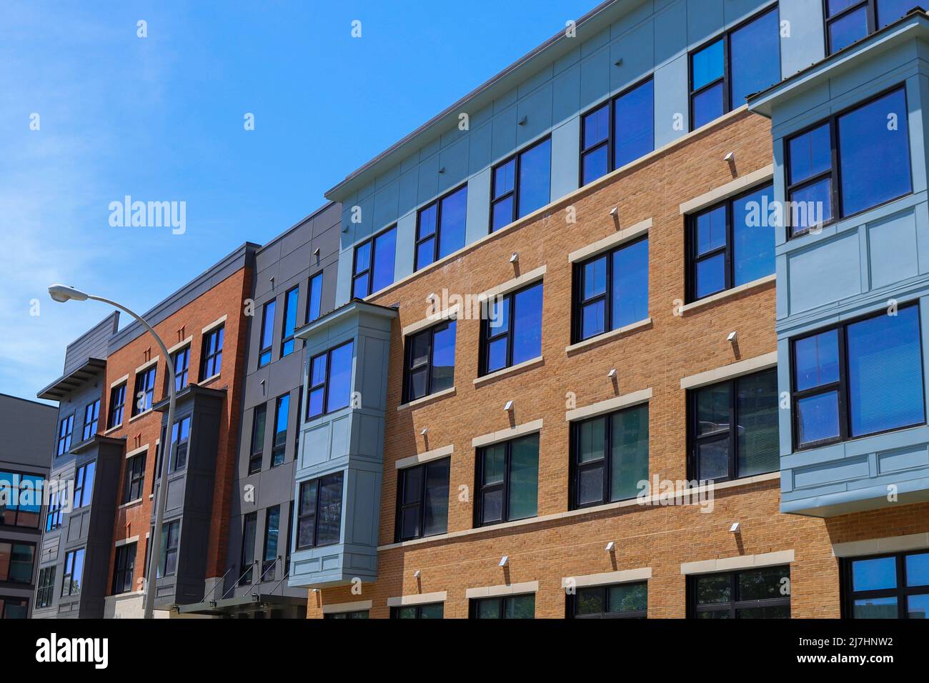 Louisville, Kentucky USA  May 8,  2022:  The exterior of the  newly renovated  Beecher Terrace, Apartments  in downtown Louisville, Kentucky Stock Photo