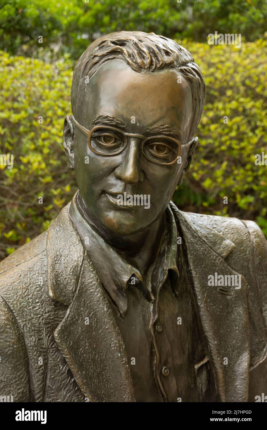 sculpture of Charles Hard Townes in downtown Greenville SC Stock Photo