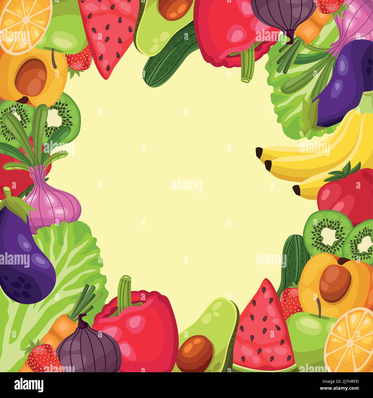 fresh fruits and vegetables Stock Vector Image & Art - Alamy