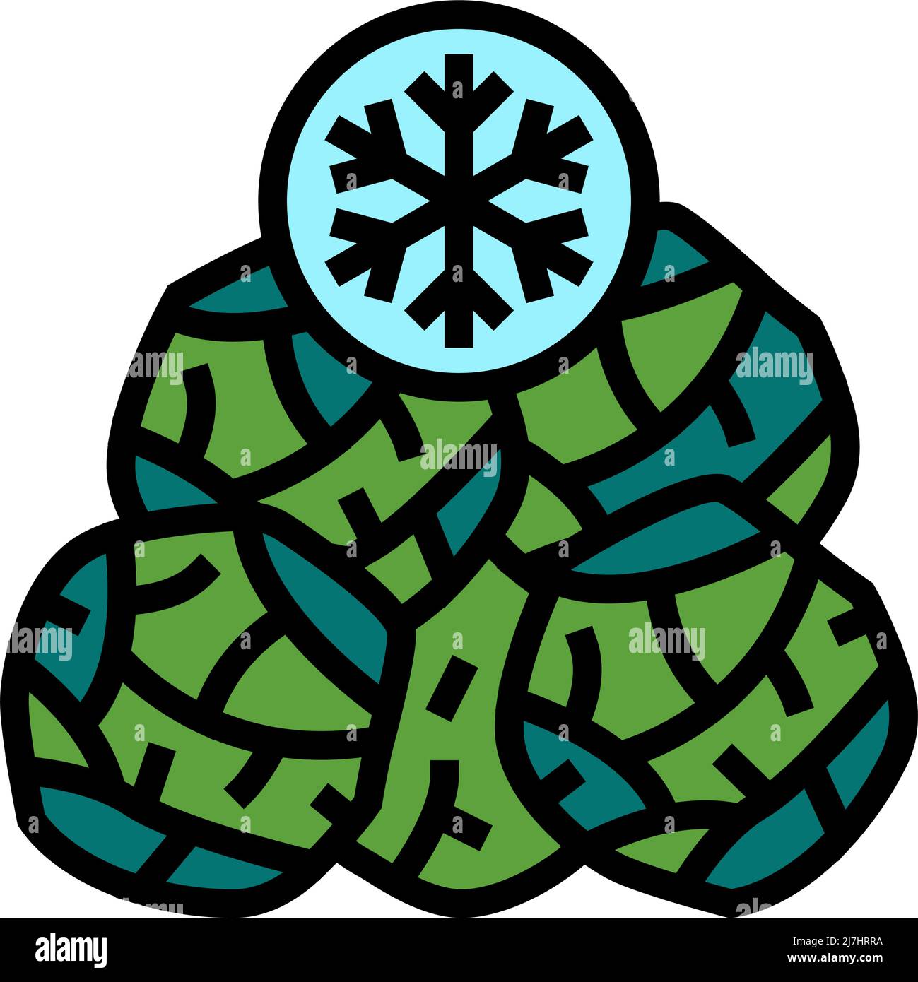 frozen spinach color icon vector illustration Stock Vector Image & Art ...