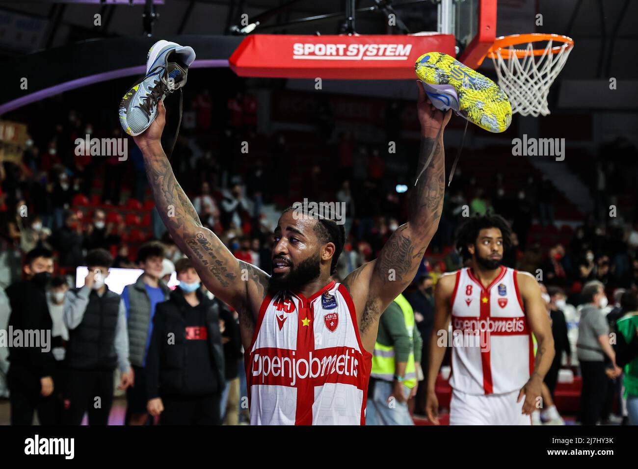 Varese, Italy. 08th May, 2022. Marcus Keene 45 of Pallacanestro Varese