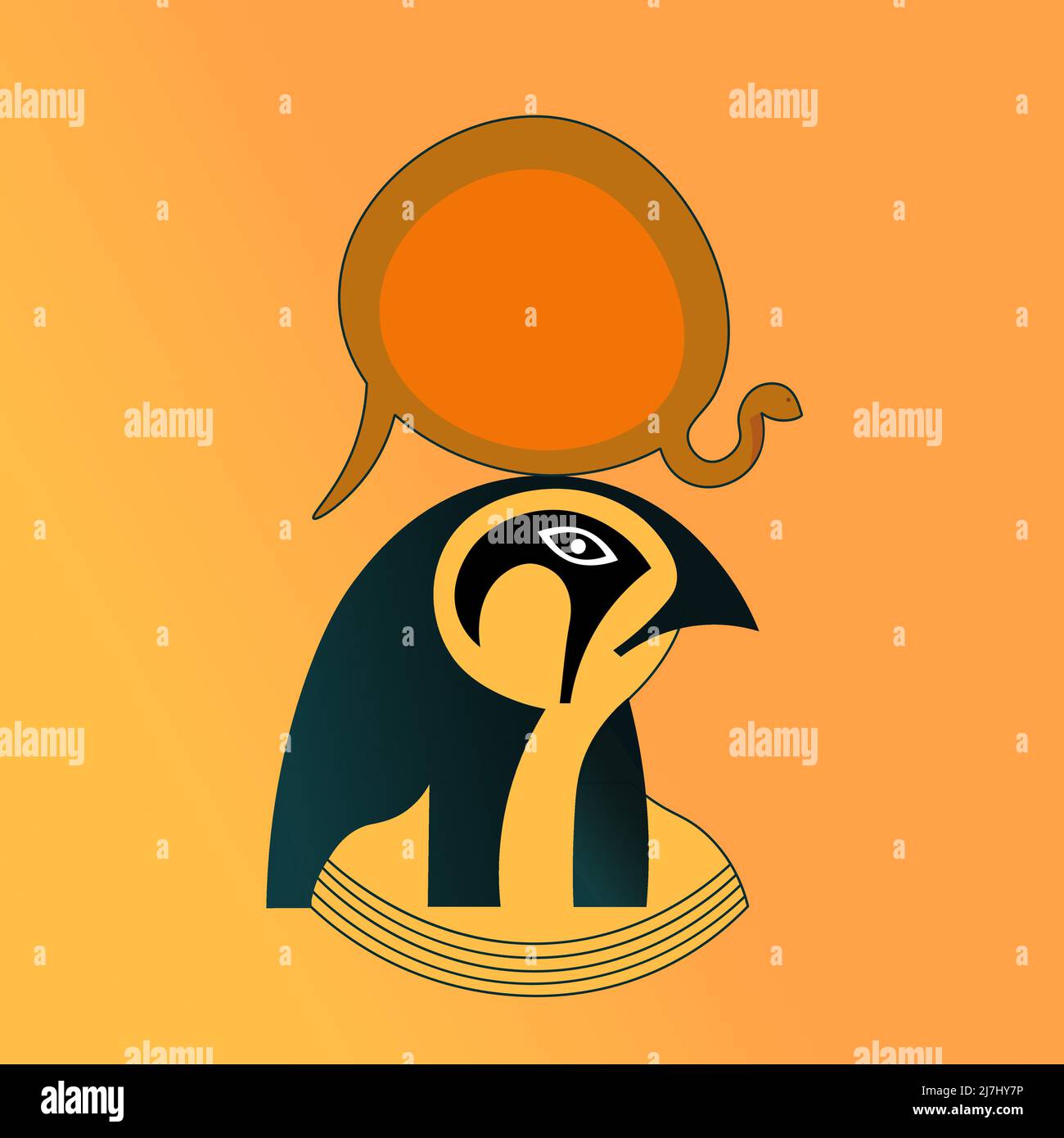 Ra. The ancient Egyptian god of the sun. Stock Vector