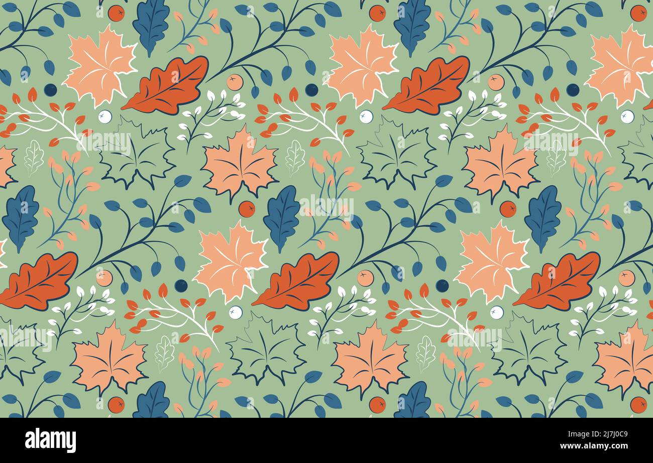 Beautiful autumn pattern in vintage style Stock Vector Image & Art - Alamy