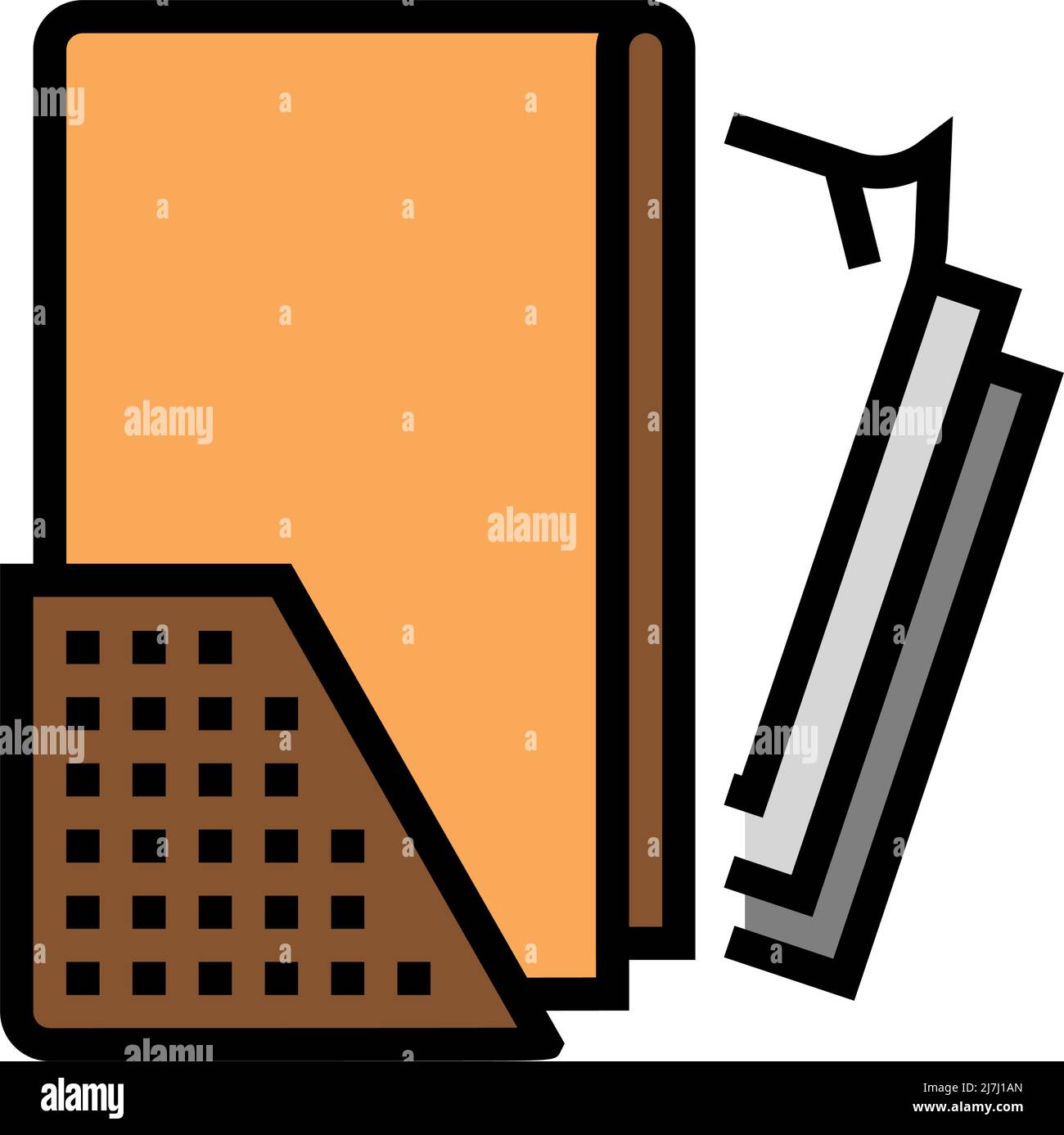 leather material color icon vector illustration Stock Vector Image ...