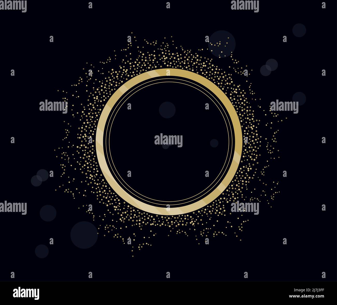 circular golden frame Stock Vector Image & Art - Alamy