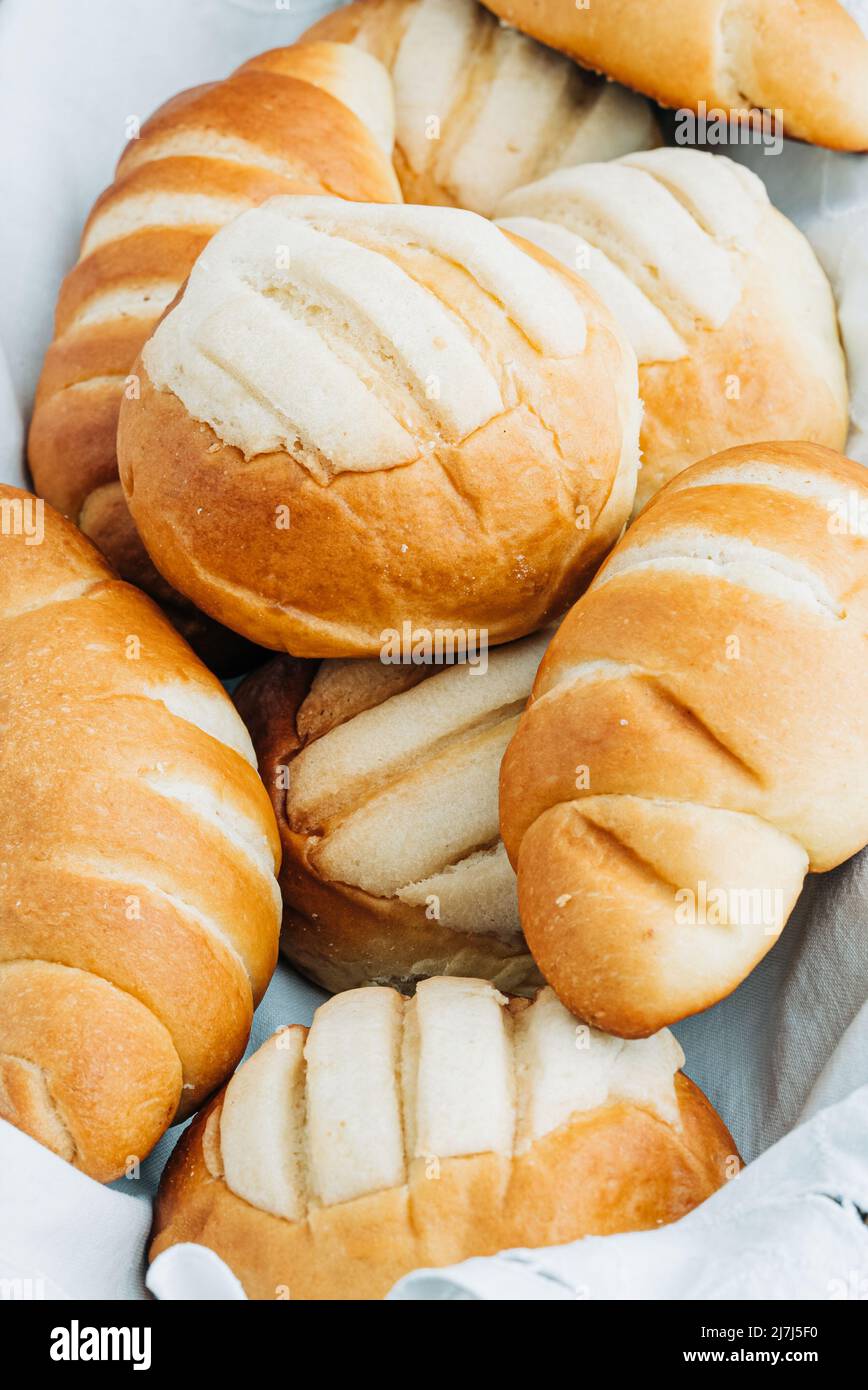Basket of Guatemalan pan dulce or sweet bread Stock Photo Alamy