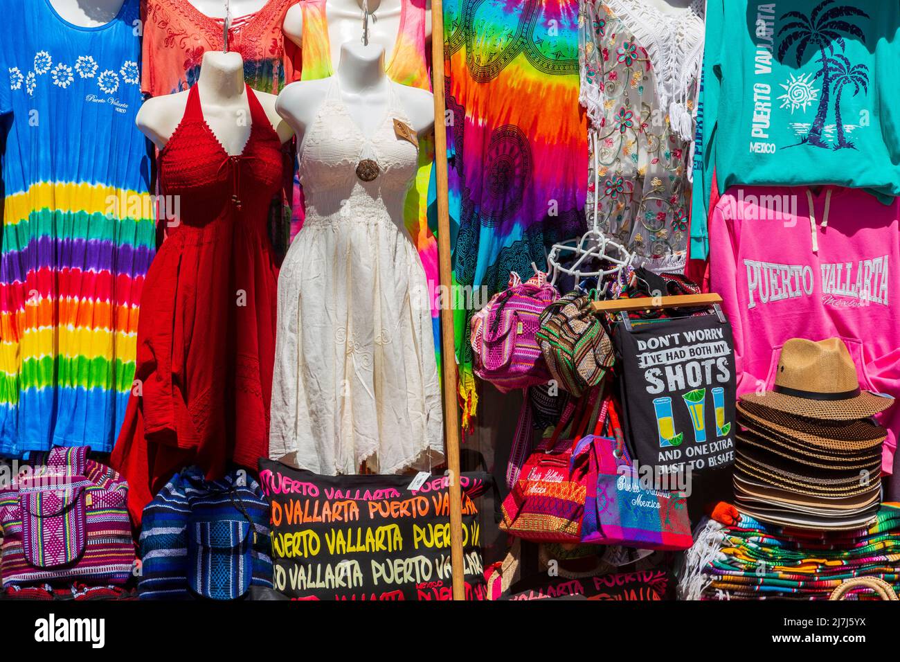 Craft market, Cruise ship terminal, Puerto Vallarta, Jalisco, Mexico ...