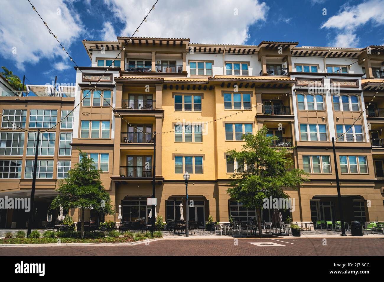 Downtown shops, condos, restaurants in Maitland in Florida Stock Photo