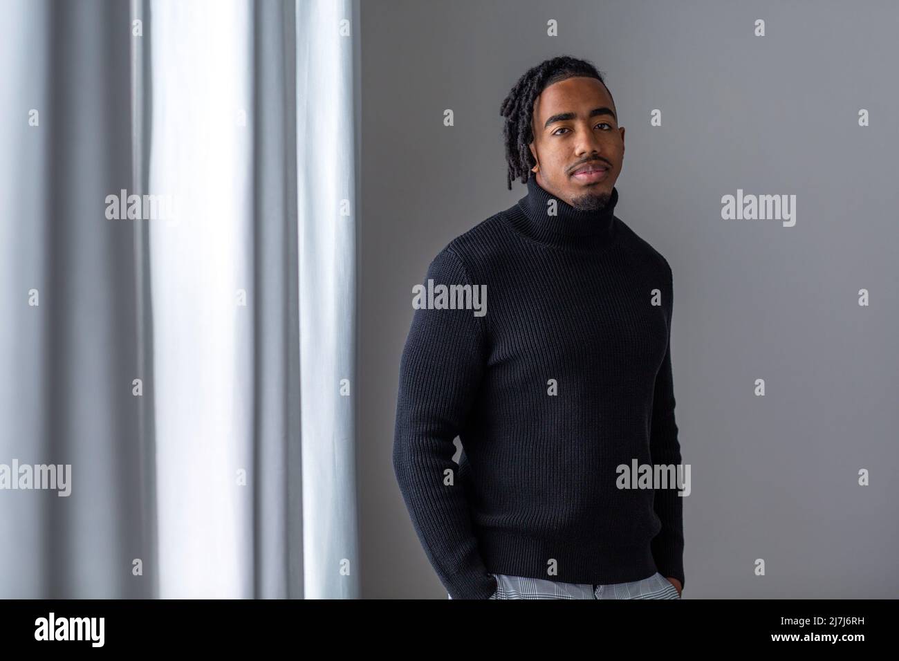 Portrait of A Young Handsome African American Man Stock Photo - Alamy