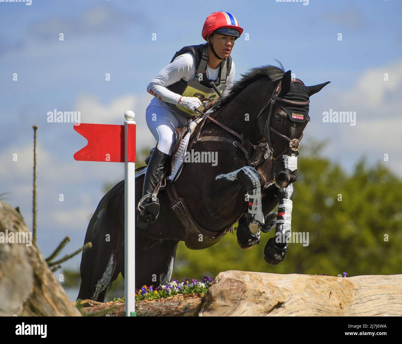 Badminton Horse Trials - Cross Country Test - Badminton, UK. 07th May, 2022. Tamra Smith on Mai Baum during the Cross Country Test at the Badminton Horse Trials. Picture Credit : Credit: Mark Pain/Alamy Live News Stock Photo