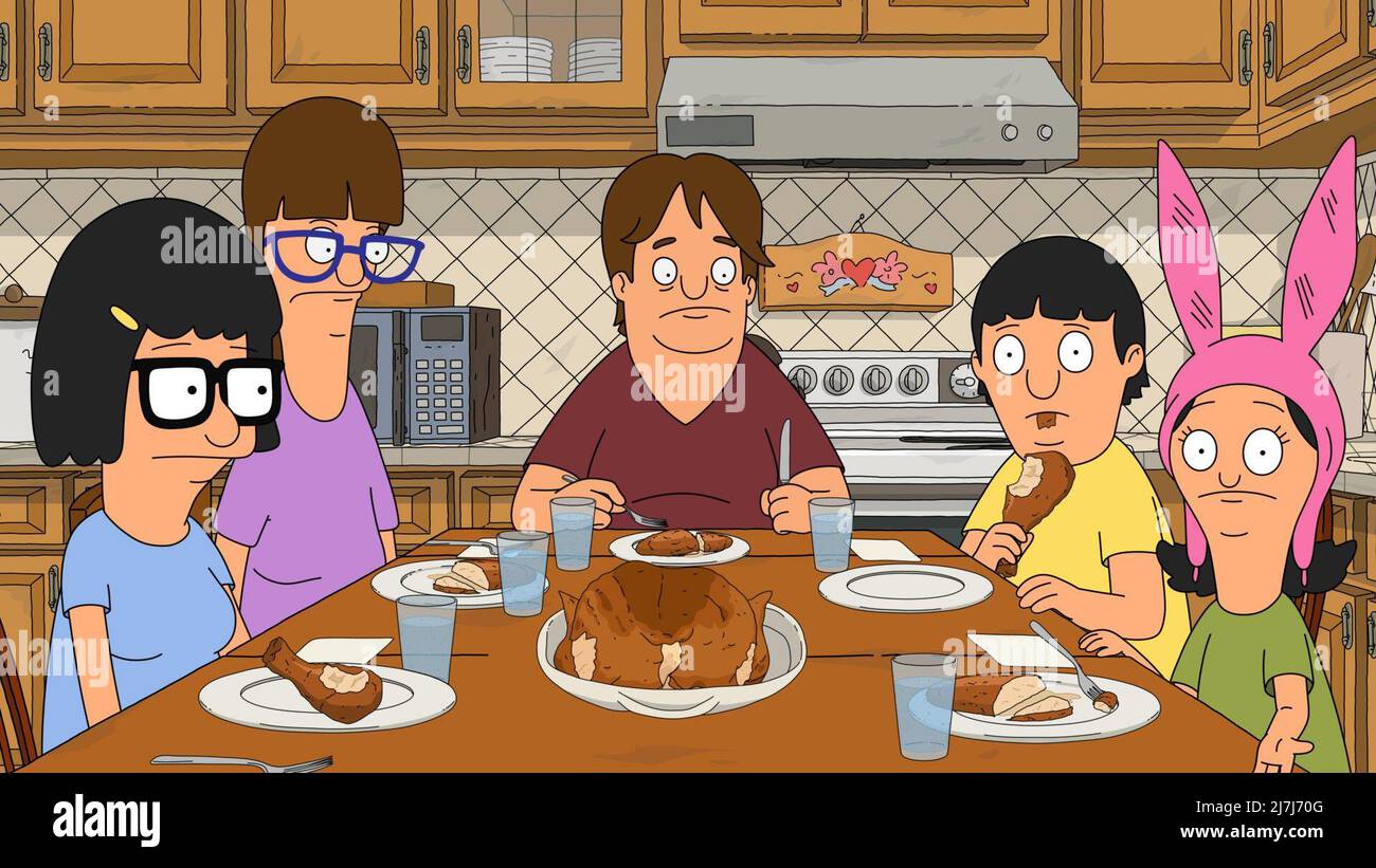 BOB'S BURGERS, far left Tina Belcher (voice Dan Mintz), 2nd from left