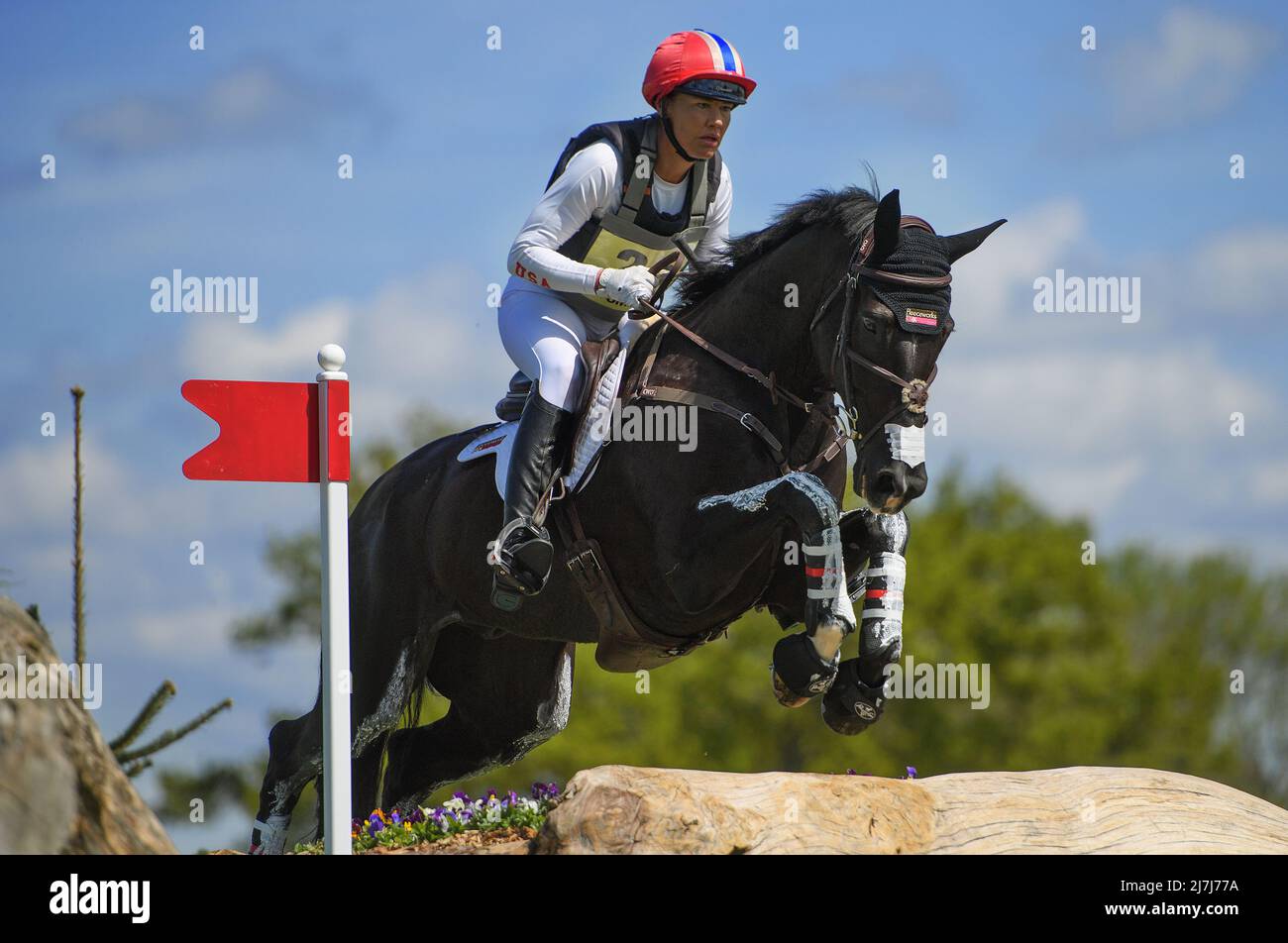 Badminton Horse Trials - Cross Country Test - Badminton, UK. 07th May, 2022. Tamra Smith on Mai Baum during the Cross Country Test at the Badminton Horse Trials. Picture Credit : Credit: Mark Pain/Alamy Live News Stock Photo