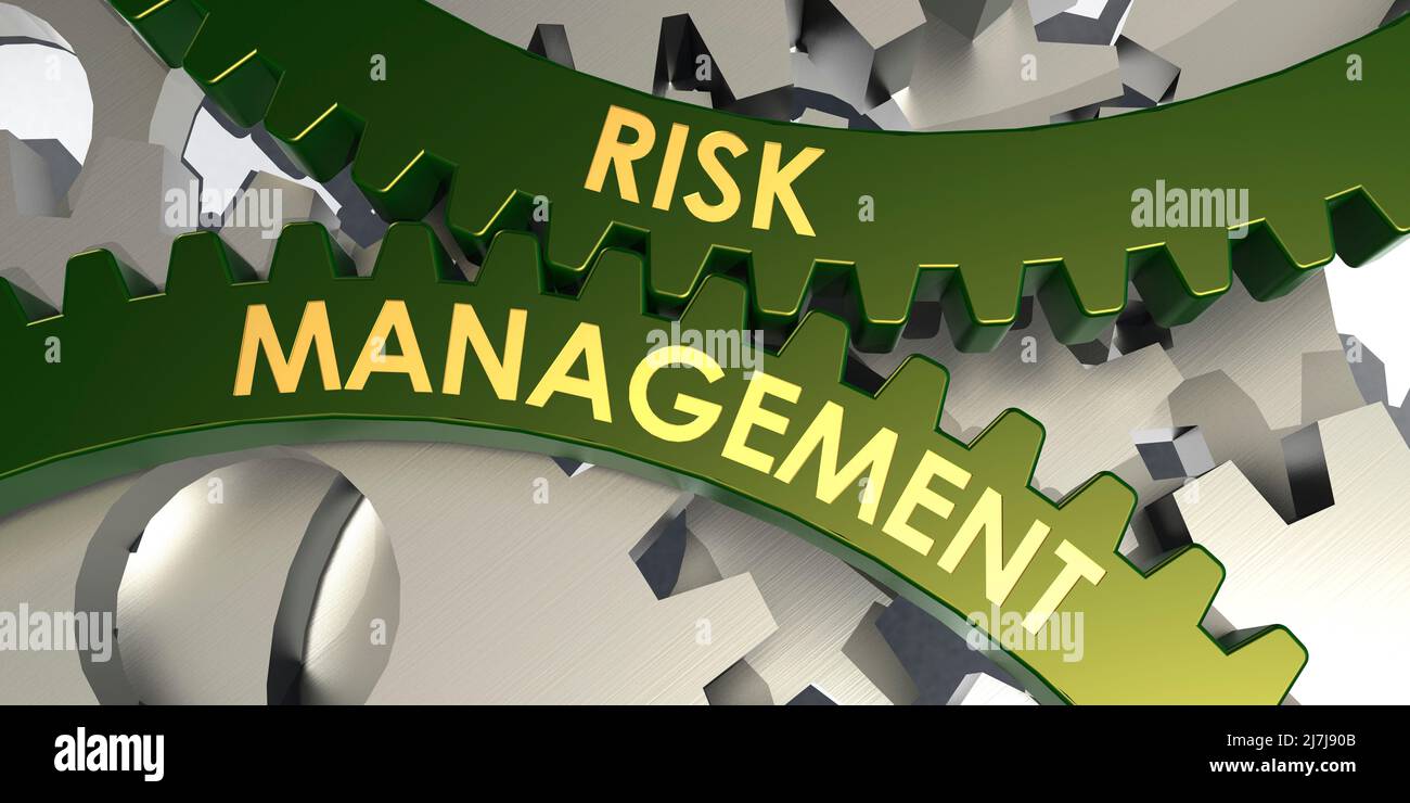 Risk management word on gears, 3d rendering Stock Photo - Alamy