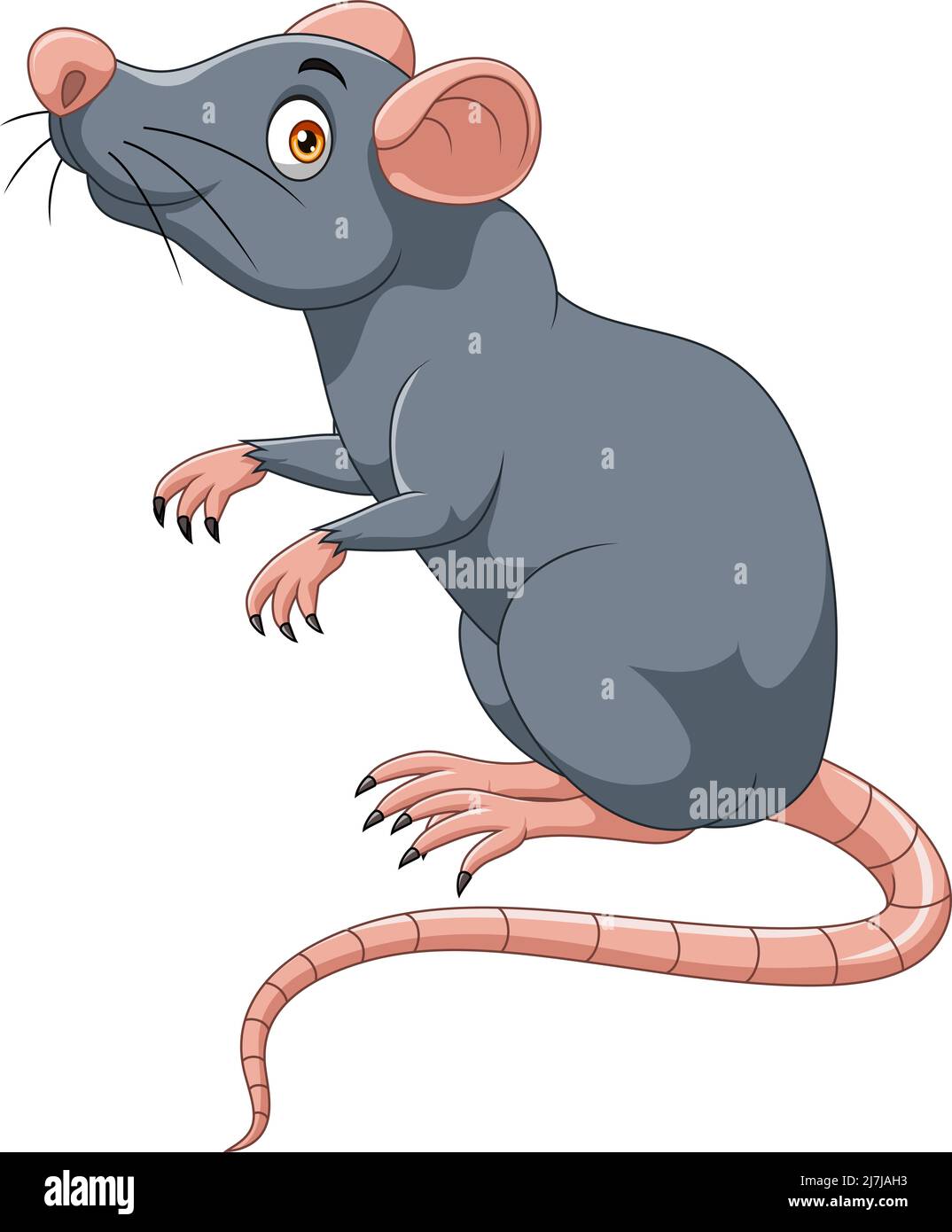 Cartoon happy mouse on white background Stock Vector Image & Art - Alamy