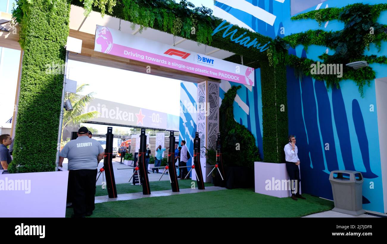 May 6th, 2022: Main Paddock gate for all teams during the Formula 1 Crypto.com  Miami Grand Prix in Miami, FL . Jason Pohuski/CSM Stock Photo - Alamy