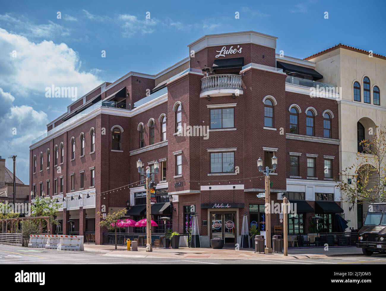 Temecula, CA, USA April 11, 2022 Old Town neighborhood. Modern brown