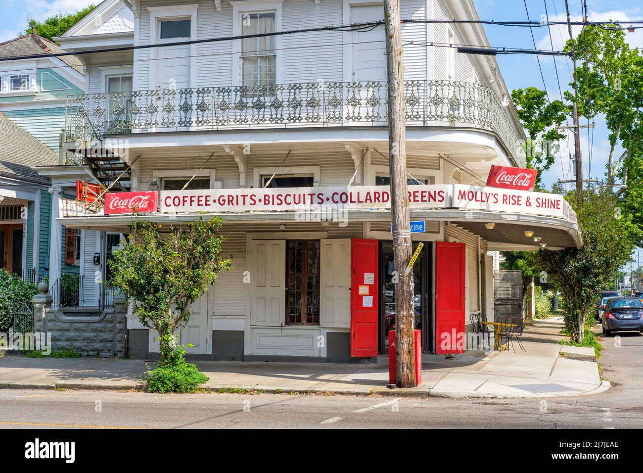 NEW ORLEANS, LA, USA MAY 8, 2022 Full front view of Molly's Rise and