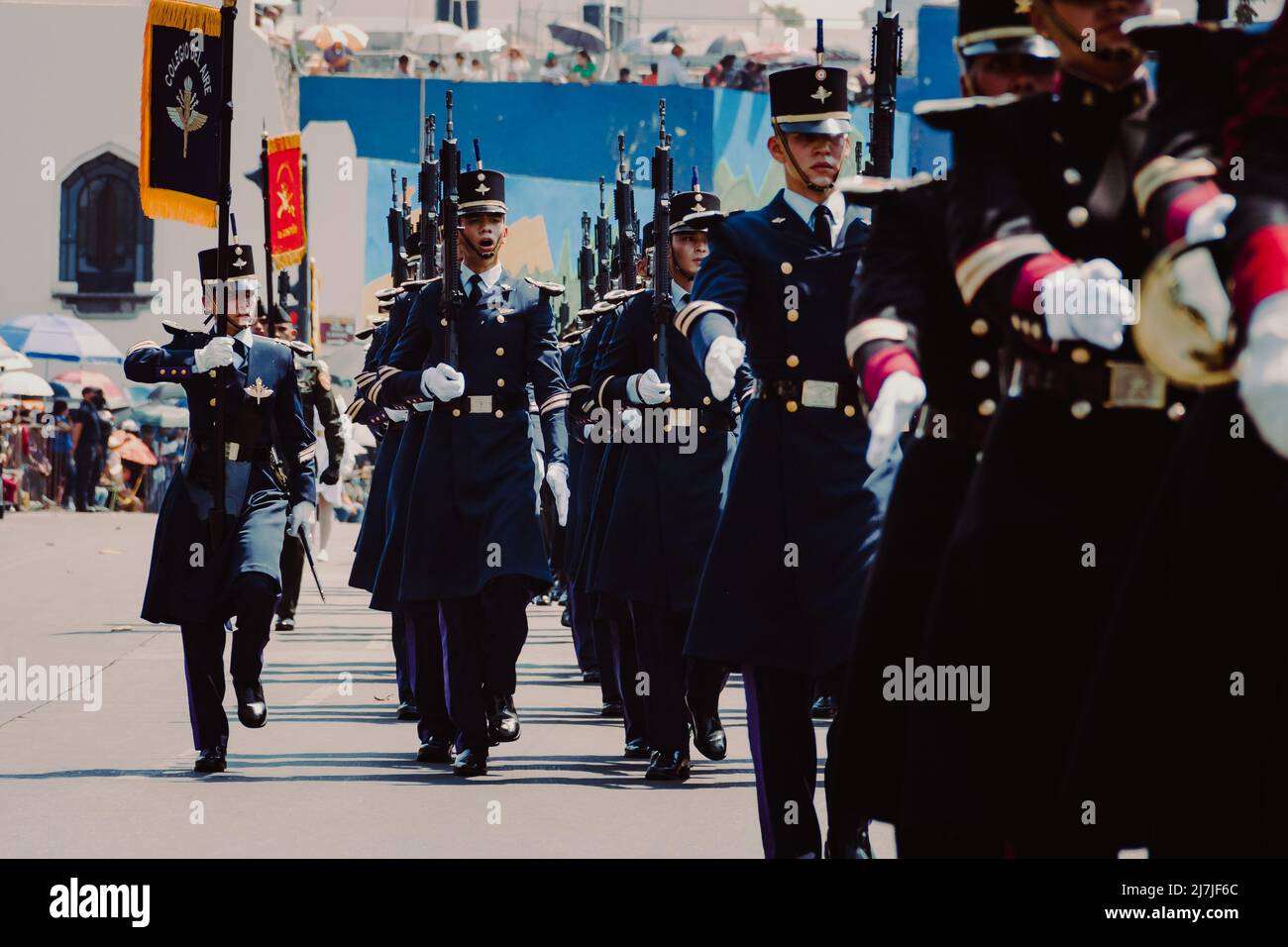 Military parade to commemorate the Battle of Puebla on May 5 Stock ...