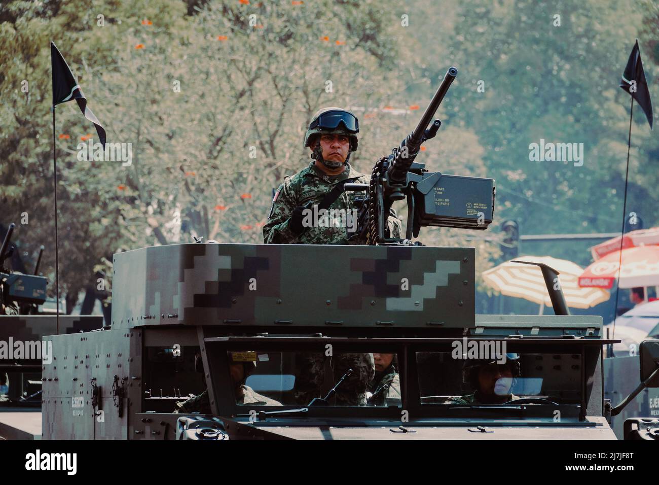 Military parade to commemorate the Battle of Puebla on May 5 Stock ...