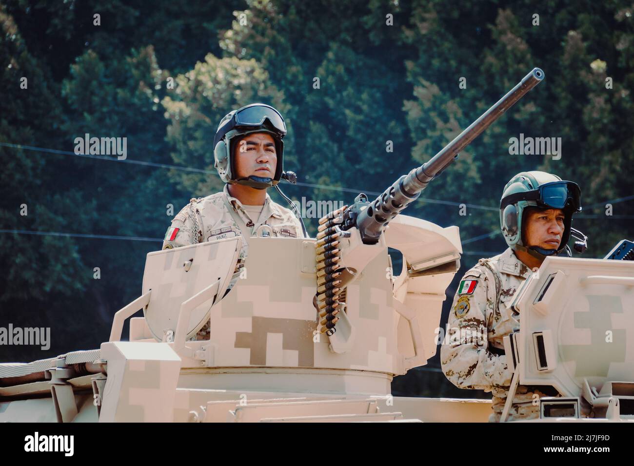 Military parade to commemorate the Battle of Puebla on May 5 Stock ...