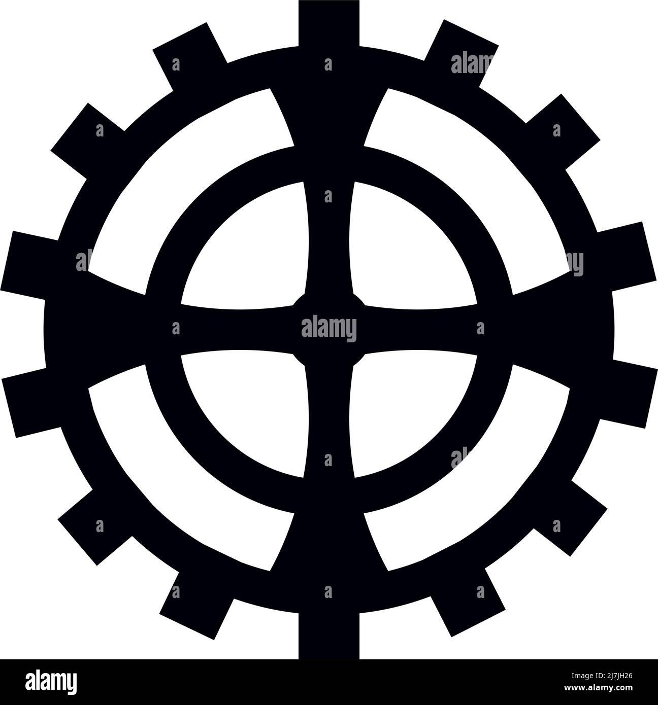 gear cog machine silhouette Stock Vector Image & Art - Alamy