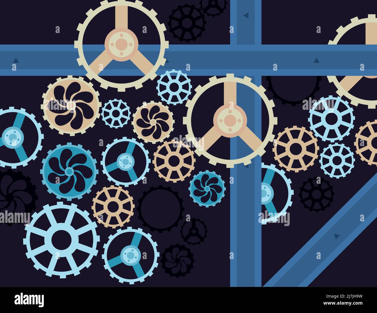 gears cogs with ribbon Stock Vector Image & Art - Alamy