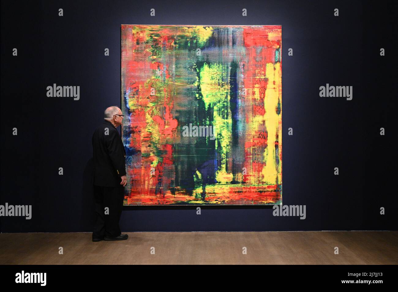 Gerhard Richter's Abstraktes Bild artwork during a preview of The 21st Century Evening  Sale at Christie's on May 9, 2022 in New York. Stock Photo