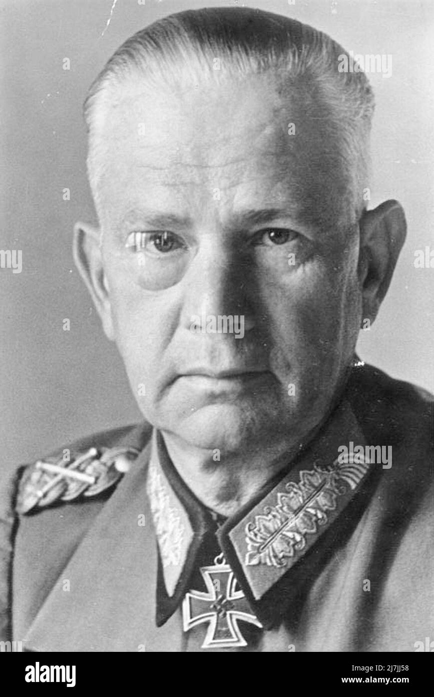 Wehrmacht leader Walter von Reichenau. During WW2 he commanded the 6thArmy in Europe and as part of Army Group South during Operation Barbarossa, the nazi invasion of the USSR Stock Photo