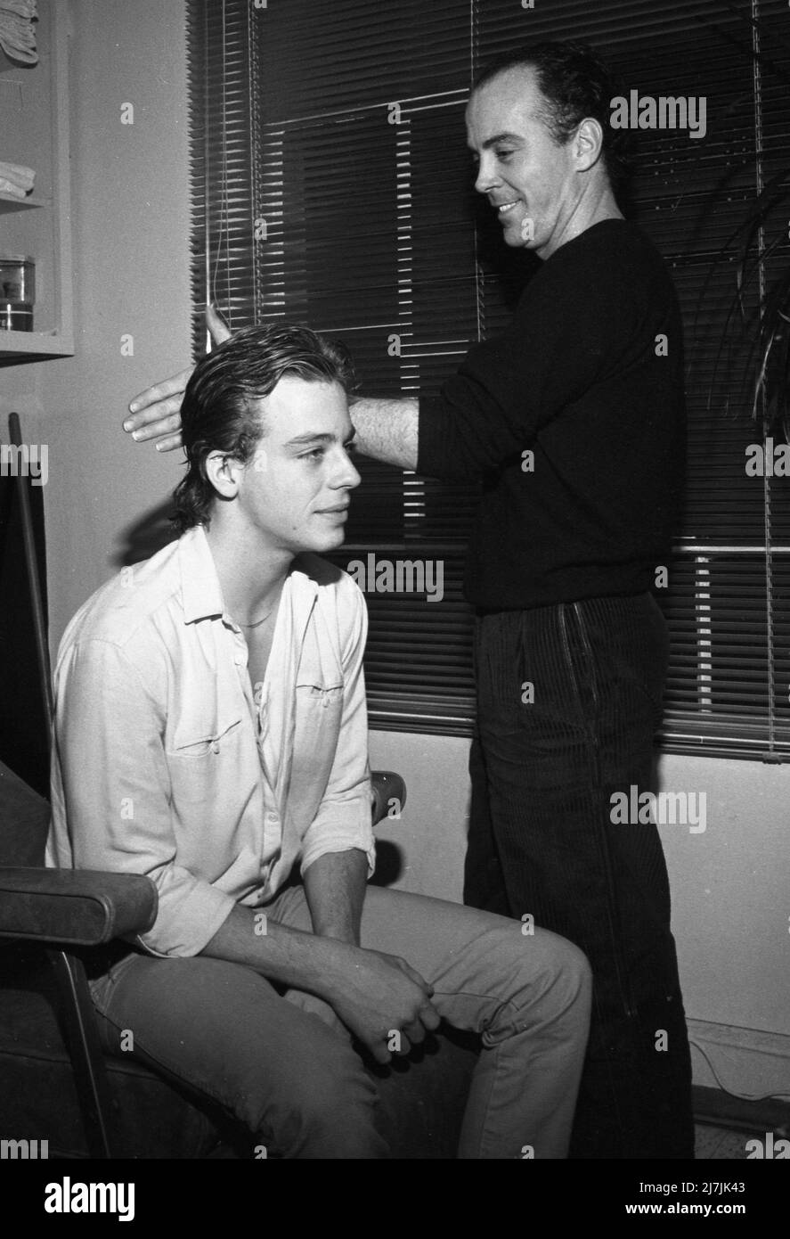 Leif Garrett gets his haircut for a film role in the movie Longshot by ...
