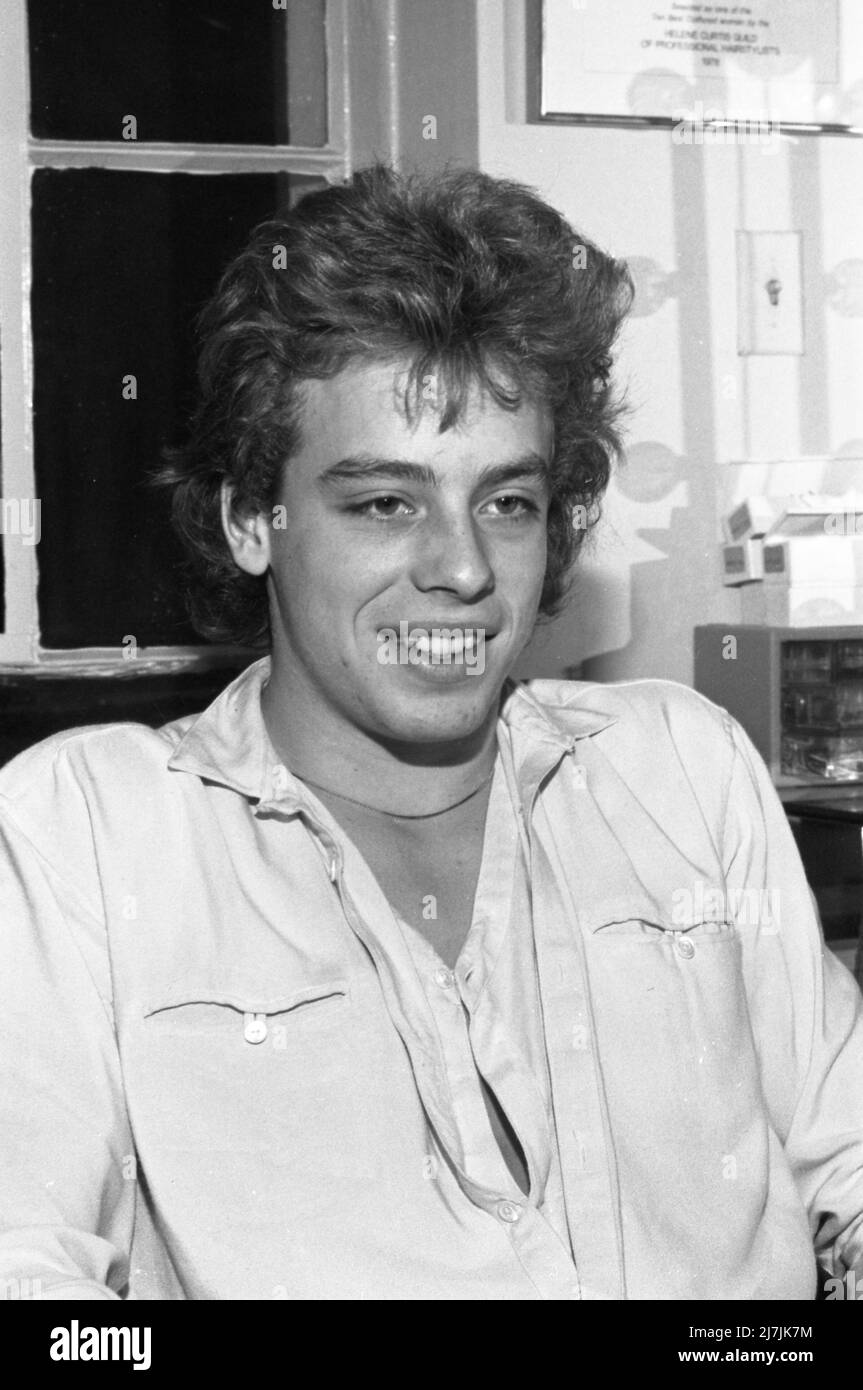 Leif Garrett gets his haircut for a film role in the movie Longshot by